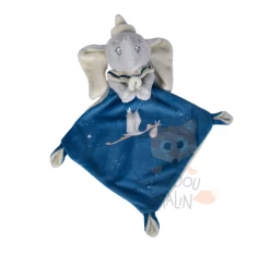 Disney Dumbo L'éléphant Doudou Plat Bleu Cigogne 25 Cm -Disney 2 5