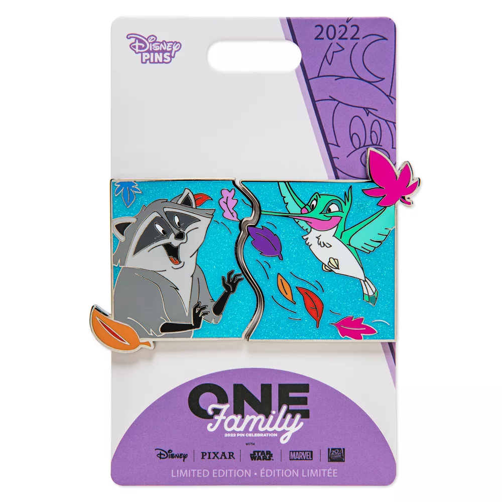 Disney One Family Pin's Meeko Et Flit "Amis Pour La Vie", Pocahontas 7 Disney One Family Pin's Meeko Et Flit "Amis Pour La Vie", Pocahontas – Image 5