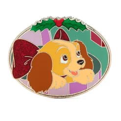 Disney Store Pin's Lady En édition Limitée Pour Les Fêtes, La Belle Et Le Clochard
