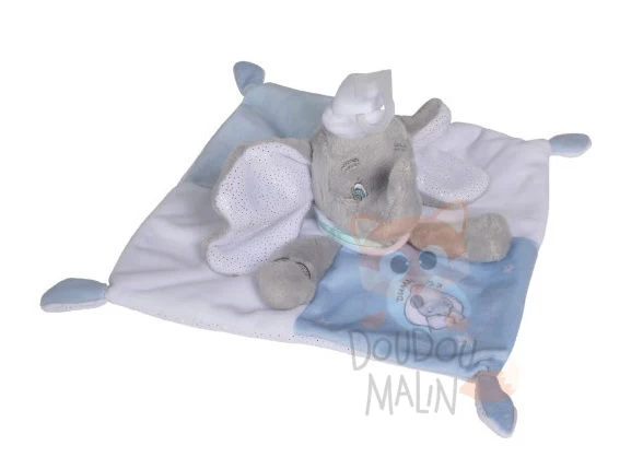 Disney - Dumbo L'éléphant - Doudou Plat Bleu Gris Blanc 25 Cm 3 Disney - Dumbo L'éléphant - Doudou Plat Bleu Gris Blanc 25 Cm