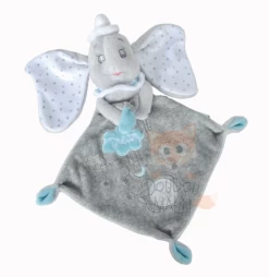 Disney Dumbo L'éléphant Doudou Plat Dream Big Gris Bleu Blanc Nuage étoile