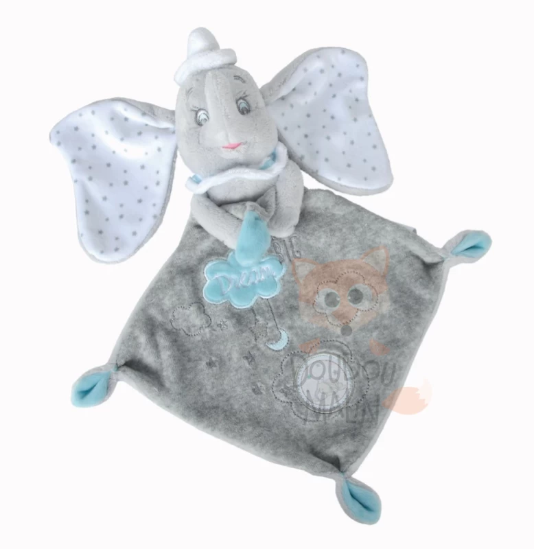 Disney Dumbo L'éléphant Doudou Plat Dream Big Gris Bleu Blanc Nuage étoile 3 Disney Dumbo L'éléphant Doudou Plat Dream Big Gris Bleu Blanc Nuage étoile
