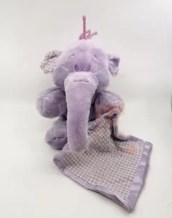Disney - Efelant L'éléphant - Peluche Avec Doudou Violet 30 Cm