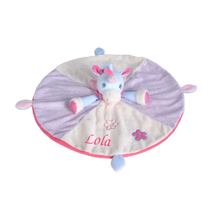 Disney Nicotoy Grand Doudou Rond Licorne Bleu Fleur 40 Cm 3 Disney Nicotoy Grand Doudou Rond Licorne Bleu Fleur 40 Cm