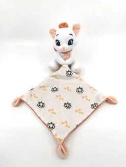 Disney - Marie Le Chat - Aristochat Doudou Mouchoir Blanc Rose