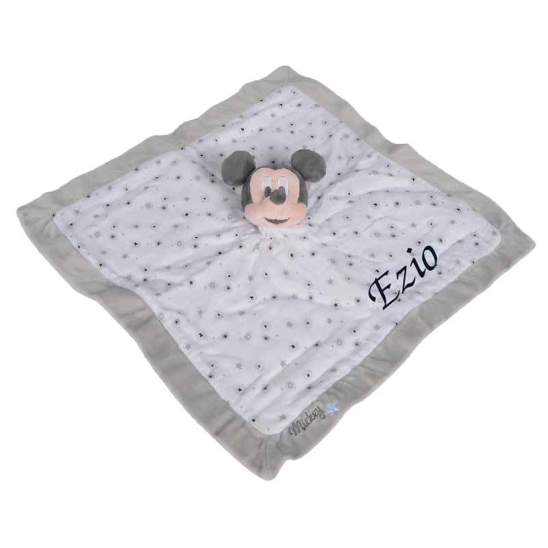 Disney Mickey La Souris Doudou Plat Lange Blanc Gris étoile 3 Disney Mickey La Souris Doudou Plat Lange Blanc Gris étoile