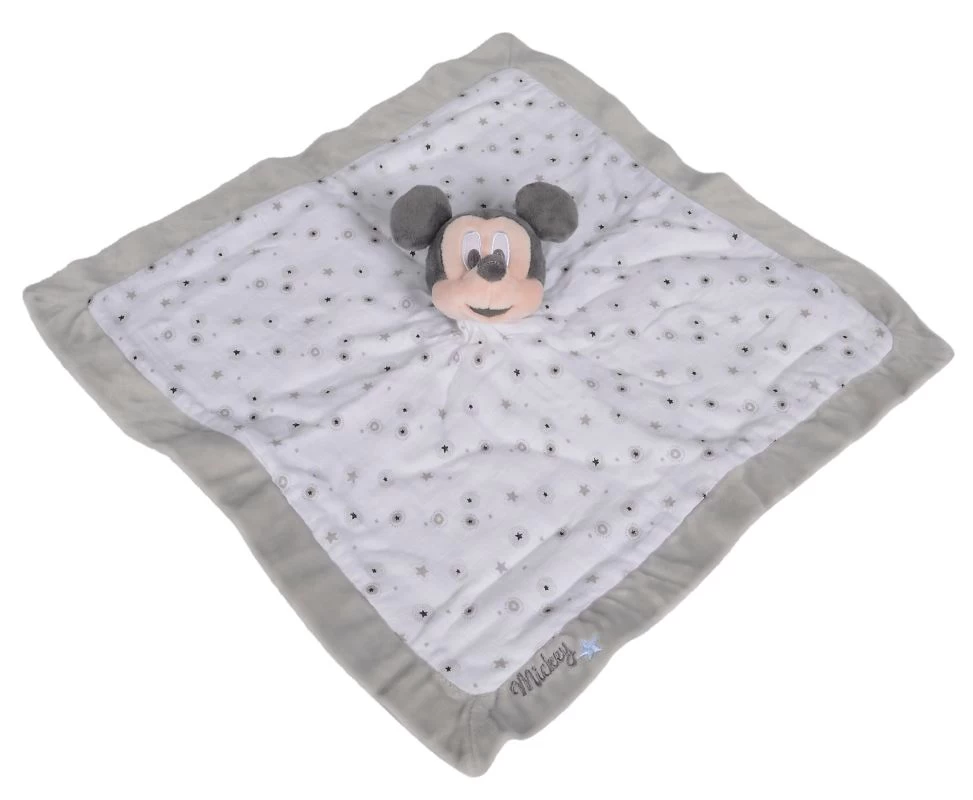 Disney Mickey La Souris Doudou Plat Lange Blanc Gris étoile 4 Disney Mickey La Souris Doudou Plat Lange Blanc Gris étoile – Image 2