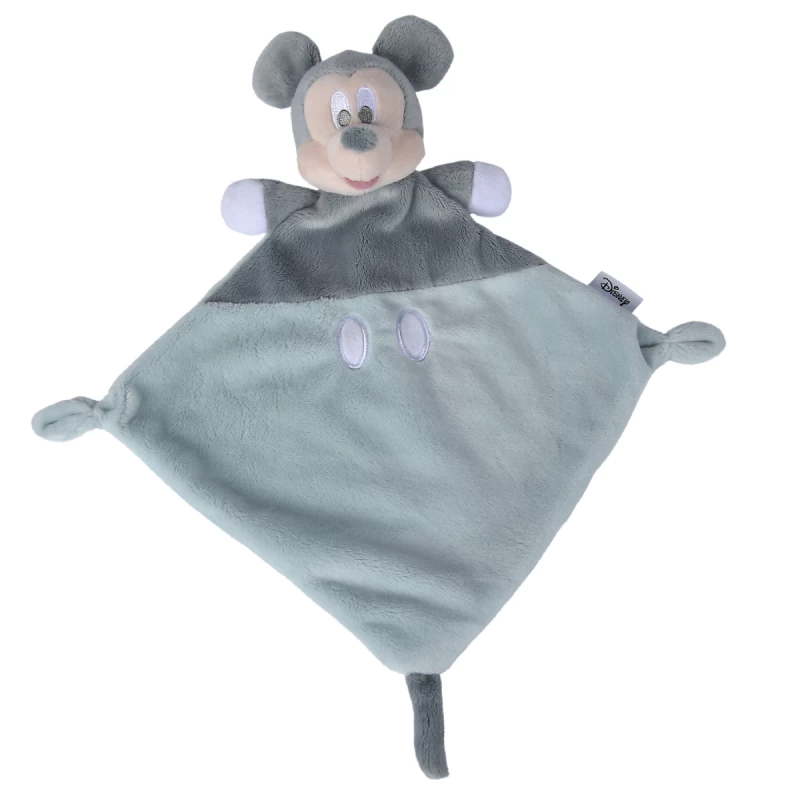 Disney - Mickey La Souris - Doudou Plat Bleu Pâle Gris 25 Cm 4 Disney - Mickey La Souris - Doudou Plat Bleu Pâle Gris 25 Cm – Image 2