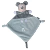Disney - Mickey La Souris - Doudou Plat Bleu Pâle Gris 25 Cm