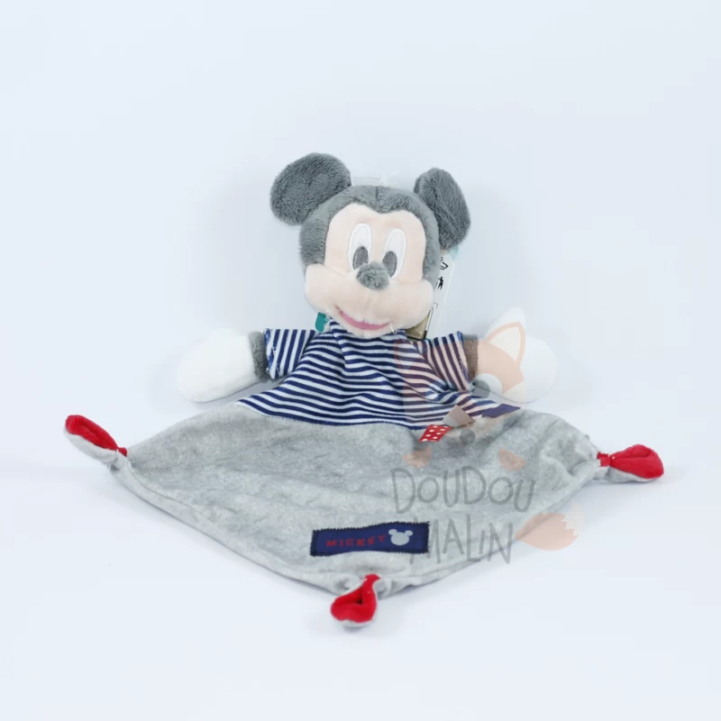 Disney Mickey La Souris Doudou Plat Bleu Gris Rouge 3 Disney Mickey La Souris Doudou Plat Bleu Gris Rouge