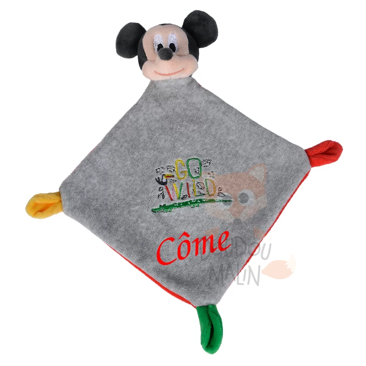 Disney Mickey La Souris Doudou Plat Gris Go Wild 25 Cm 3 Disney Mickey La Souris Doudou Plat Gris Go Wild 25 Cm