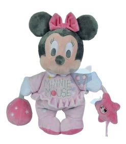 Disney - Minnie La Souris - Peluche D'éveil Rose Planète 25 Cm