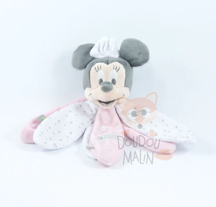 Disney Minnie La Souris Doudou Pétale Rose Blanc Mouton 3 Disney Minnie La Souris Doudou Pétale Rose Blanc Mouton
