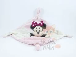 Disney Minnie La Souris Doudou Plat Rose Beige