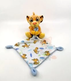 Disney - Simba Le Lion - Peluche Avec Doudou Jaune Bleu Blanc 25 Cm