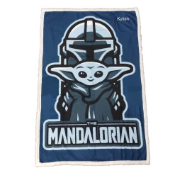 Disney The Mandalorian - Couverture Plaid Sherpa Grogu 150 X 100 Cm