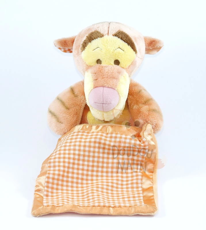 Disney Tigrou Peluche Mouchoir Orange Jaune Vichy 3 Disney Tigrou Peluche Mouchoir Orange Jaune Vichy