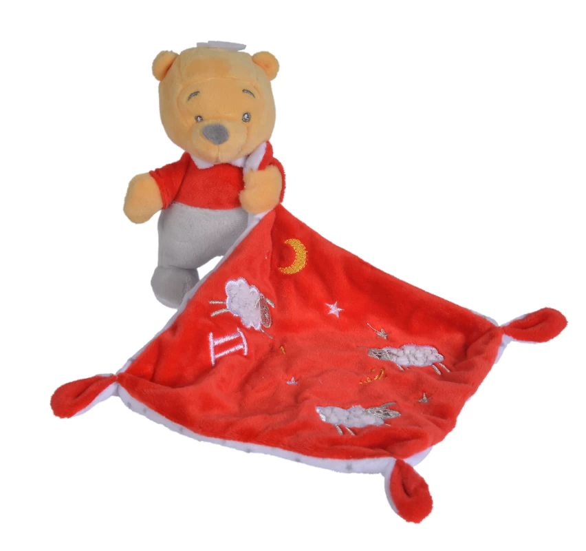 Disney Winnie L'ourson Doudou Mouchoir Rouge Gris Mouton 3 Disney Winnie L'ourson Doudou Mouchoir Rouge Gris Mouton