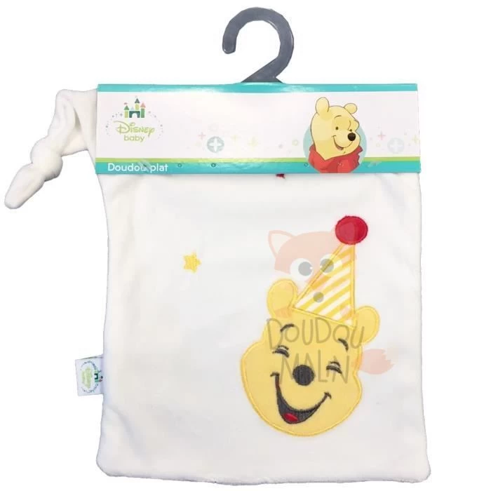 Disney Winnie L'ourson Doudou Plat Blanc Jaune 3 Disney Winnie L'ourson Doudou Plat Blanc Jaune